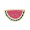 Fruit Theme Enamel Pins, Alloy Lapel Pin Backs for Backpack Clothes, Lead Free & Cadmium Free, Watermelon, 19.5x32.5mm
