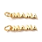 Mother's Day Brass Pendants, with Jump Ring, Long-Lasting Plated, Word MAMA, Real 18K Gold Plated, 16.5x3x2mm, Hole: 3mm, Jump Ring: 5x0.8mm