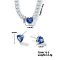 Elegant Brass Micro Pave Cubic Zirconia Heart Necklace and Earrings Set for Women