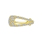 Brass Micro Pave Clear Cubic Zirconia Clip-on Earrings, Golden, 14mm