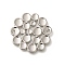 Alloy Connector Charms, Platinum, Flat Round, 21.5x21.5x1mm, Hole: 1.2mm