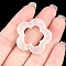 Natural Quartz Crystal Hollow Flower Pendants, Rock Crystal Plum Blossom Flower Charms, 30mm