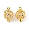 Brass Hollow Lantern Bead Cage Connector Charms, with Crystal Rhinestone Beads Inside, Golden, 18x12x12mm, Hole: 1.6mm