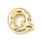Brass Micro Pave Clear Cubic Zirconia Pendants, Long-Lasting Plated, Cadmium Free & Lead Free, Real 18K Gold Plated, Letter A~Z, Letter Q, 18~19x11~21x5mm, Hole: 2.8~3x1.8~2mm