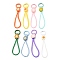 8Pcs Flower Polyester & Spandex Parachute Cord Pendant Decorations, with Alloy Spring Gate Rings, Mixed Color, 120mm