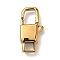 304 Stainless Steel Lobster Claw Clasps, Ion Plating(IP), Rectangle, Golden, 16x8x4mm, Hole: 3x2.5mm