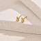 Stainless Steel Stud Earrings, Golden, Rabbit, 6.3mm