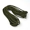 Nylon Knitting Thread, Round, Dark Olive Green, 5.5~6.5mm
