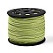 Eco-Friendly Faux Suede Cord, Faux Suede Lace, Green Yellow, 3.0x1.4mm, about 98.42 yards(90m)/roll