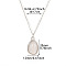 Natural Rose Quartz Irregular Oval Pendant 304 Stainless Steel Cable Chain Necklaces for Women, Stainless Steel Color, 14.96 inch(38cm)