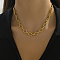 Stainless Steel Oval Link Chain Necklacces, Golden, 17.72 inch(45cm)