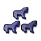 Synthetic Turquoise Dyed Horse Beads, Midnight Blue, 18x21.5x5mm, Hole: 1.2mm