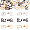 15Sets 3 Colors Alloy Hook and Eye Fasteners, Sewing Fasteners for Garment Accessories, Mixed Color, 25mm