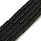 Natural Black Stone Beads Strands, Column, 8x4mm, Hole: 0.7mm, about 48pcs/strand, 15.35~15.43''(39~39.2cm)