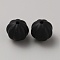 Lantern Silicone Focal Beads, Black, 14x14mm, Hole: 2mm