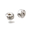 Brass Smooth Beads, Flat Round, Lead Free & Cadmium Free, Rack Plating, Lasting Plated, Platinum, 5x3mm, Hole: 1.5mm