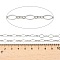 Brass Chains, with Spool, Soldered, Real Platinum Plated, 9x4.5x0.4mm, about 98.42 Feet(30m)/roll