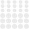 80Pcs 2 Style PVC Anti Slip Pads for Glass Table Top, Glass Table Top Bumper, Flat Round, Clear, 18~24x2mm, 40pcs/style