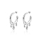 Fashionable French 304 Stainless Steel Teardrop Pendant Earrings for Women's Daily Wear