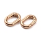 Alloy Spring Gate Rings, Oval, Light Gold, 21x14x4mm