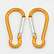 Aluminum Rock Climbing Carabiners, Key Clasps, Quick Links, Dark Orange, 50x24x4mm