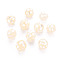 Resin Beads, with Natural White Shell, Round, Champagne Yellow, 8.5mm, Hole: 1mm