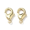 Brass Lobster Claw Clasps, Long-Lasting Plated, Rack Plating, Lead Free & Cadmium Free, Real 18K Gold Plated, 15x9x3mm, Hole: 1.8mm