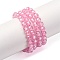 Cubic Zirconia Beads Strands, Faceted, Round, Hot Pink, 4mm, Hole: 0.8mm, about 91pcs/strand, 14.3 inch(36.5cm)