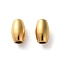Ion Plating(IP) 304 Stainless Steel Beads, Oval, Real 18K Gold Plated, 5x3mm, Hole: 1.2mm