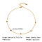 304 Stainless Steel Link Chain Necklaces for Women, Real 18K Gold Plated, Flower, 15.75 inch(40cm)