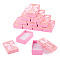 Cardboard Jewelry Set Packaging Boxes, with Sponge Inside, for Rings, Small Watches, Necklaces, Earrings, Bracelet, Rectangle, Pink, 8x5x2.5cm