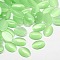 Cat Eye Cabochons, Oval, Pale Green, 14x10x2.5mm