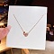 Stainless Steel Cable Chain Necklaces, Rhinestone Pendant Necklaces, Letter D, 8.27~19.69 inch(21~50cm)