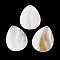 Natural Freshwater Shell Big Pendants, Teardrop Charms, Seashell Color, 69~70x54.5~55x4~4.5mm, Hole: 2.5mm