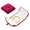Velvet Bangle Packaging Boxes, Square with Snap Button, Cerise, 9.7x9.7x4.55cm