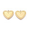 304 Stainless Steel Pendant Cabochon Settings, Ion Plating(IP), Heart, Real 18K Gold Plated, Tray: 9x17.2mm, 20.8x23x1.2mm, Hole: 1.6mm