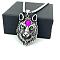 Vintage Stainless Steel Wolf Pendant Necklaces for Men, Stainless Steel Color