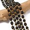 Natural Golden Sheen Obsidian Beads Strands, Faceted, Rice, with Seed Beads, 7.5~8x6~7.5mm, Hole: 0.8~1mm, about 36~40pcs/strand, 15.55~15.75''(39.5~40cm)