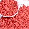 Baking Paint Glass Seed Beads, Round Hole, Peanut, Orange Red, 3.5x6x3.5mm, Hole: 0.9mm, about 3750pcs/pound