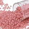 TOHO Round Seed Beads, Japanese Seed Beads, Frosted, (911F) Frosted Ceylon Impatiens Pink, 11/0, 2.2mm, Hole: 0.8mm, about 5555pcs/50g