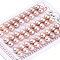 Grade 6A Natural Cultured Freshwater Pearl Beads, Half Drilled, Half Round Beads, Dark Salmon, 9.5~10x7mm, Hole: 1mm