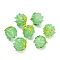 Handmade Lampwork Beads, Tulip, Lawn Green, 13~14.5x13.5mm, Hole: 1.4mm