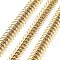304 Stainless Steel Fishbone Chains, Ion Plating(IP), Unwelded, with Spool, Golden, 3x11.5mm