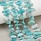 Natural Amazonite Beads Strands, Nuggets, with Seed Beads, 5~18x3.5~8.5x2.5~6.5mm, Hole: 0.7~1mm, about 46~51pcs/strand, 15.35''~16.14''(39~41cm)
