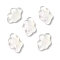 K9 Glass Cabochons, with Glitter Powder, Cloud, White, 8.1x12x3.2mm