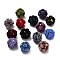 Polymer Clay Rhinestone Beads, Flower, with Resin, Mixed Color, 22.5x21mm, Hole: 2.5mm