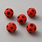 Silicone Beads, Football, FireBrick, 15mm, Hole: 2.5mm