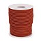Nylon Threads, Milan Cords/Twisted Cords, FireBrick, 3mm, about 21.87 yards(20m)/roll