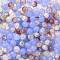 Mixed Style Glass Beads, Round, Cornflower Blue, 8~10mm