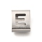 Letter Style 304 Stainless Steel Square Slide Charms, Letter E, 9x8x4mm, Hole: 3.5x8.5mm